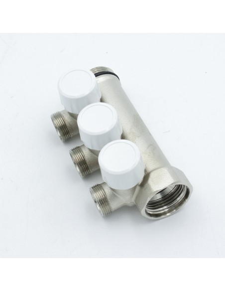 Colector calefaccion PINTOSSI+C art.460 1"     3 salidas c/valvulas 0046015103