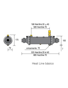 Intercambiador de calor ZODIAC Heat Line 40 basico W49NT40 2