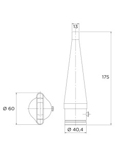 Boquilla cañon FLEXINOX Tahiti mod.B AISI316 87187012 2