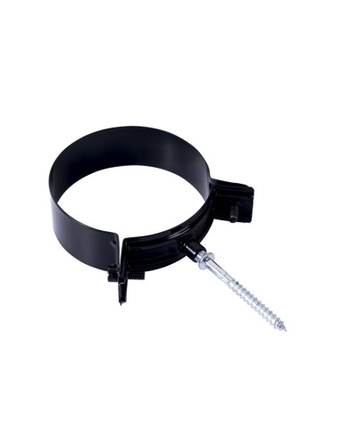 Abrazadera CHIM simple 100mm de pared vitrif negro EXOPELLET