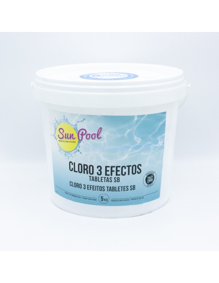 Cloro tabletas SUN POOL 3 efectos T-250g SU0905