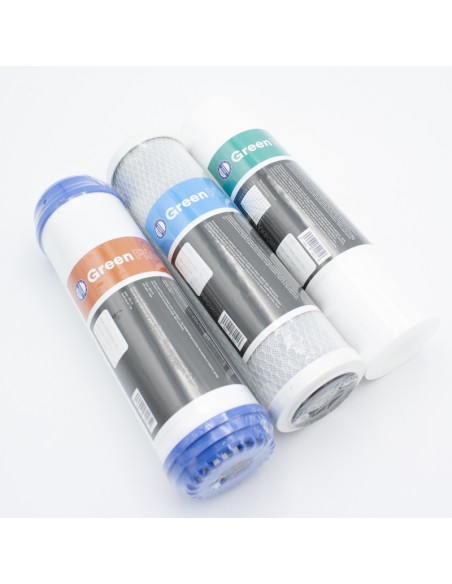 Filtros osmosis 10" IONFILTER kit 3 filtros GreenFilter 763300
