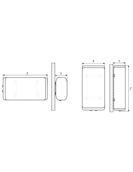 Termo electrico METAL-CLIMA Flat Smart   30lt vertical/horizontal