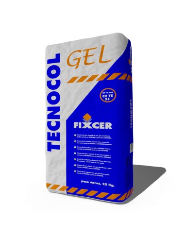 Cemento C2TES1 25kg FIXCER Tecnocol Gel - gris