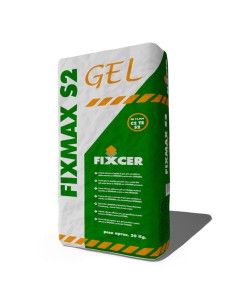 Cemento cola C2TES2 FIXCER Fixmax S2 20kg Gris F0GR--20S1