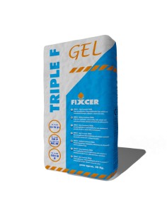Cemento cola C2TES1 FIXCER Triple F Gel 25kg blanco...