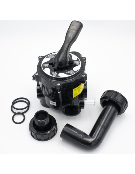 Valvula selectora filtro piscina ASTRAL lateral 1½" tornillos con enlaces 09758