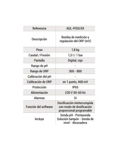 Bomba dosificadora RX HAYWARD 1.5lt/h c/electrodo AQL-POOLRX 2