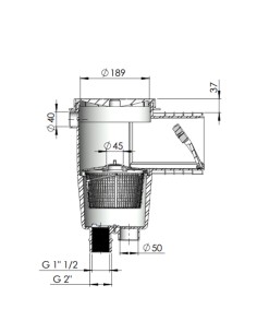 Skimmer piscina hormigon ASTRAL 15lt boca standar tapa... 2