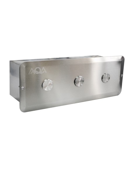 Caja pulsador AQA mod.132P caja + 3 pulsadores AISI316L