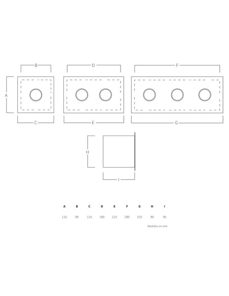 Caja pulsador AQA mod.132L caja + 2 pulsadores led AISI316L