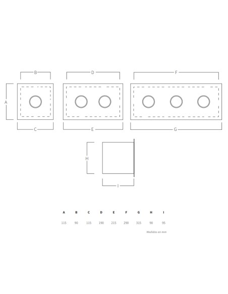 Caja pulsador AQA mod.132P caja + 2 pulsadores AISI316L