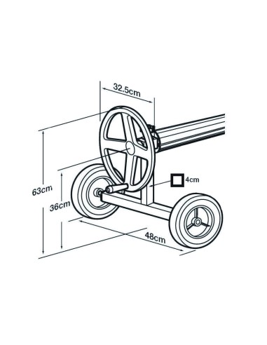 Enrollador manta termica piscina D.  80mm...