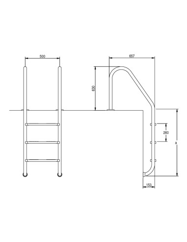 Escalera piscina inox AISI316 mod.Standar 4...