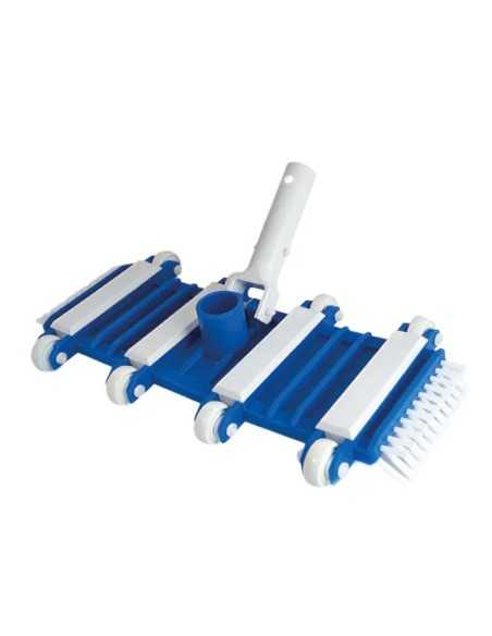 Limpiafondos manual piscina SIQUA flexible con cepillo lateral mod clip 6195