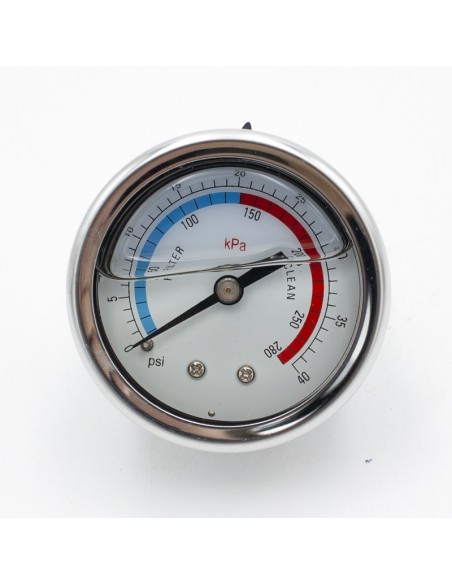 Manometro filtro piscina SUPERPOOL inox glicerina toma posterior 1/4" EMX-061-0037