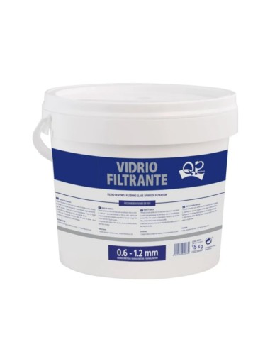 Vidrio filtrante piscinas QP 0.6-1.2 15kg cubo 530047