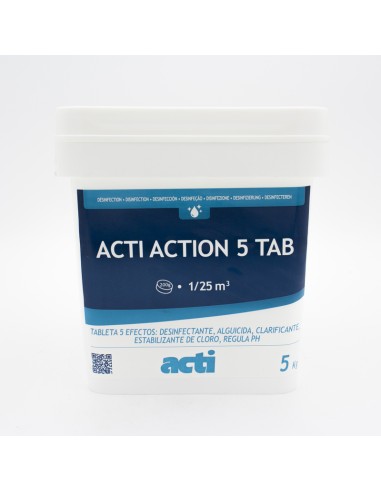 Cloro tabletas ACTI Action 5 Tab   5kg T-200gr ACT-500-7007