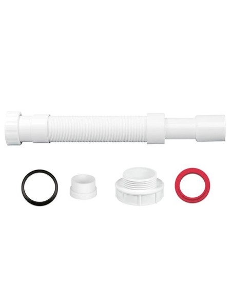 Gusano desague IBIDE manguera flexible 40-32mm H 1¼"-1½" blanco SFR-50