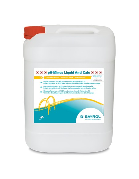 Reductor PH liquido 20lt sulfurico BAYROL ph-Minus Liquid Anti Calc 4194308     USO DOMESTICO
