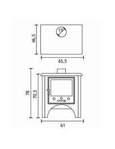 Estufa leña AJ Jaen 9.6kw 2