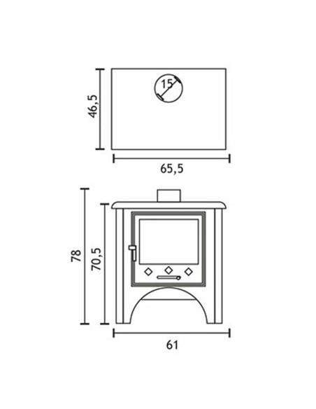 Estufa leña AJ Jaen 9.6kw