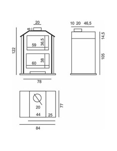 Chimenea leña AJ Segovia c/horno 14kw 2