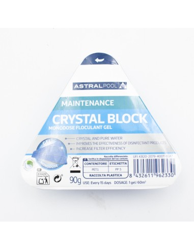 Floculante-clarificante pastilla 90gr ASTRAL Crystal Block 67558