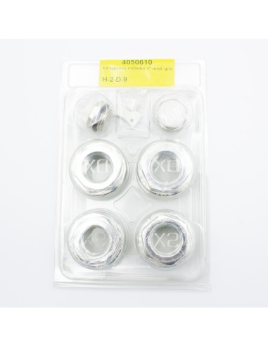 Kit tapones radiador 1" mod. gris