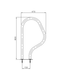 Barandilla piscina ASTRAL mod. 470x800mm pletina... 2