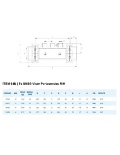 Portaelectrodos visor PVC-U HIDROTEN 63mm PN6  3x½"... 2