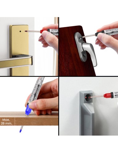 Rotulador marcador punta larga color rojo...