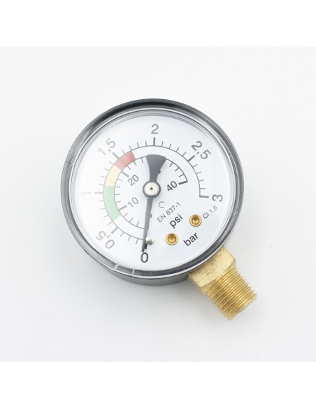 Manometro filtro piscina CORAL 1/4" vertical 01012008 (QP, PQS)