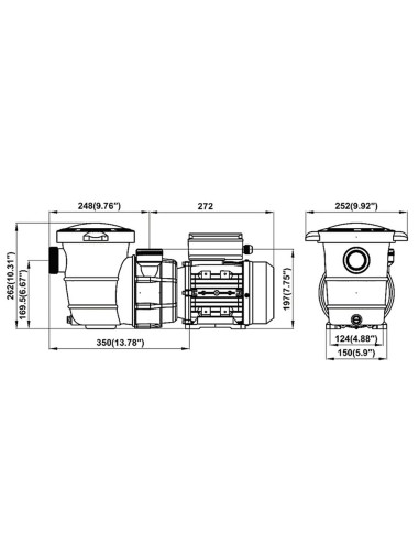 Bomba piscina PQS motobomba 0.50cv mf 1106736