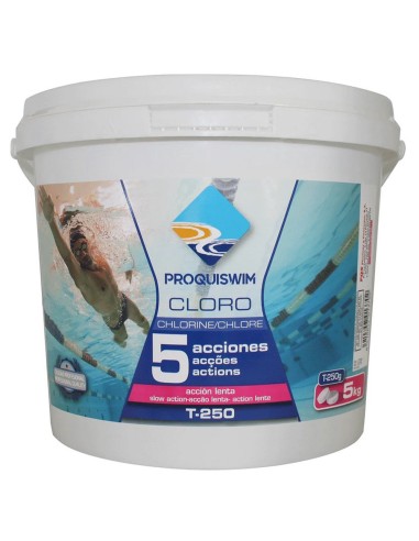 Cloro tabletas PQS PSWIM 5 efectos T-250gr 2705A (Proquiswim)