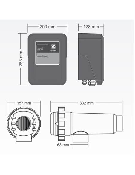 Clorador salino ZODIAC EiSalt 12gr/h 75460