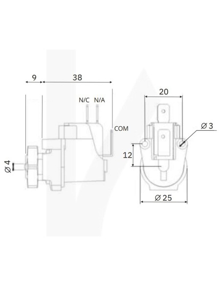 Interruptor neumatico HERGA interruptor simple ON/OFF 6871-ACO-U126