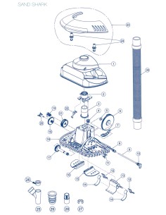 Juego direccion limpiafondos PENTAIR Sand Shark GW7910