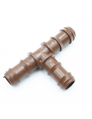 Te tubo riego goteo PE 16mm M-M-M marron AZUD 28K00560