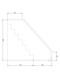 Barandilla piscina FLEXINOX mod. FX-06 3 curvas 1829mm... 2