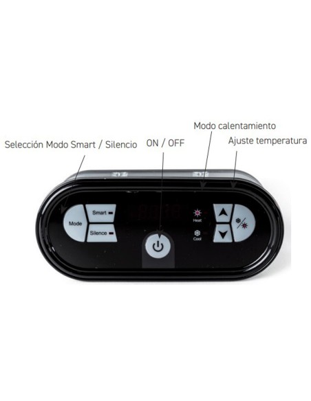 Bomba calor piscinas POOLSTYLE Step Inverter   9.5kw mf PSL-150-0205 solo calor
